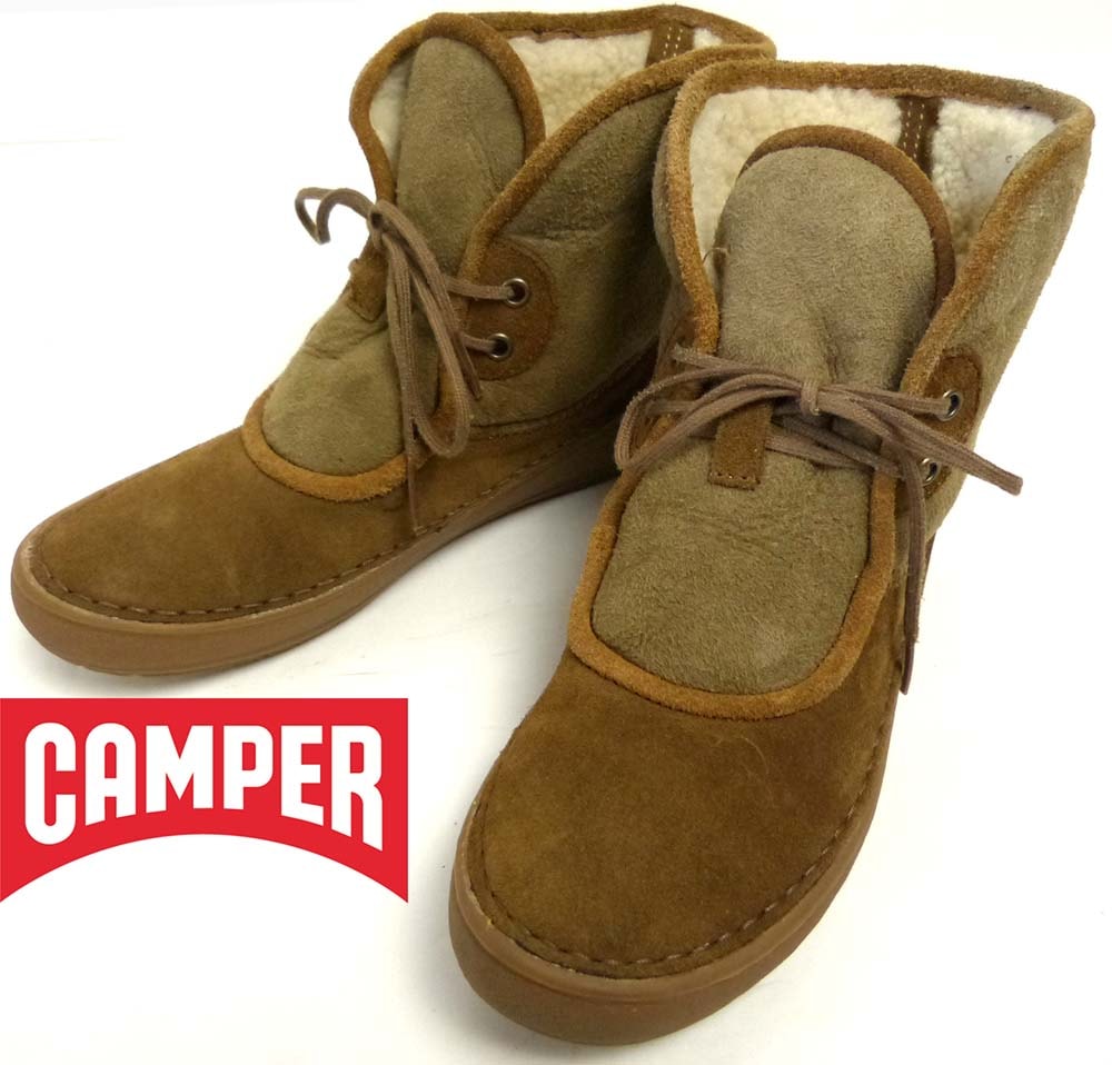 カンペール / CAMPER 裏ボア スエード×ムートンブーツ 35(22.5cm相当