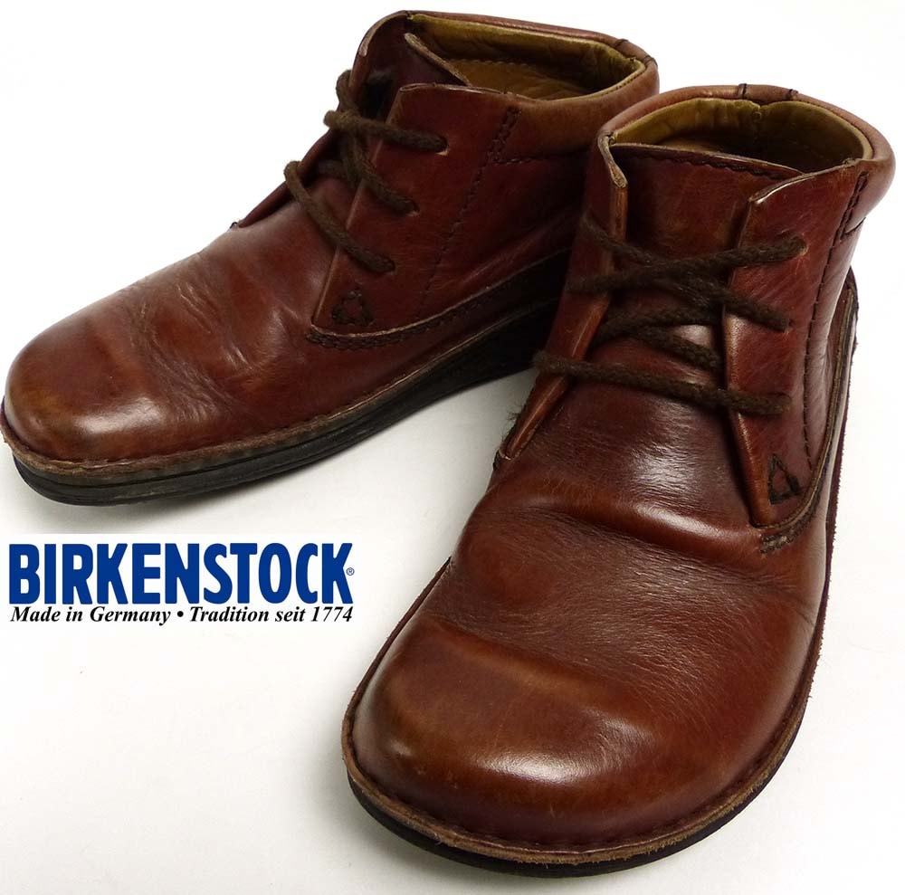 ドイツ製 BIRKENSTOCK /ビルケンシュトック レザー チャッカブーツ 37