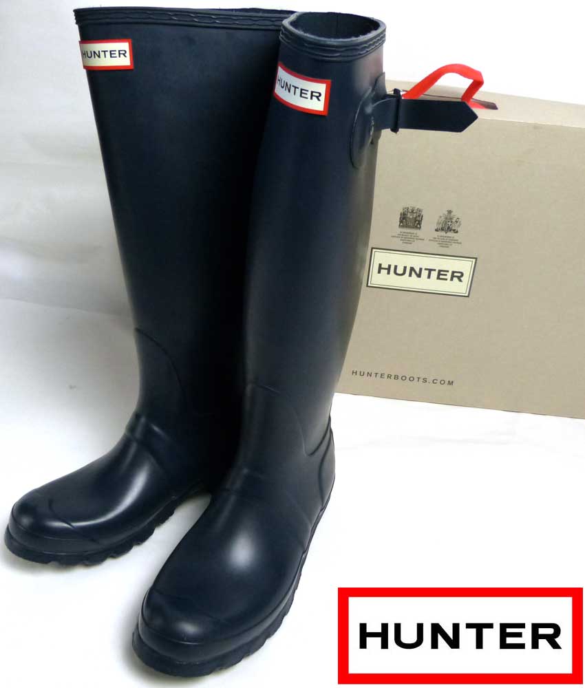 新品箱付きHUNTER レディースレインブーツ24.5cm