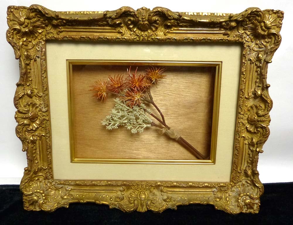 レトロ な豪華装飾付き金色油彩額縁 / 金色木製フレーム 油絵SM 【中古