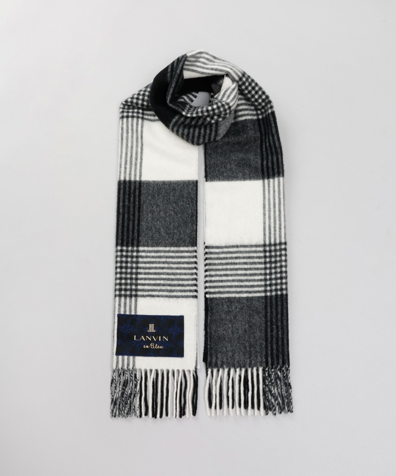 LANVIN en Bleu （ランバン オン ブルー）】ウールチェックマフラー