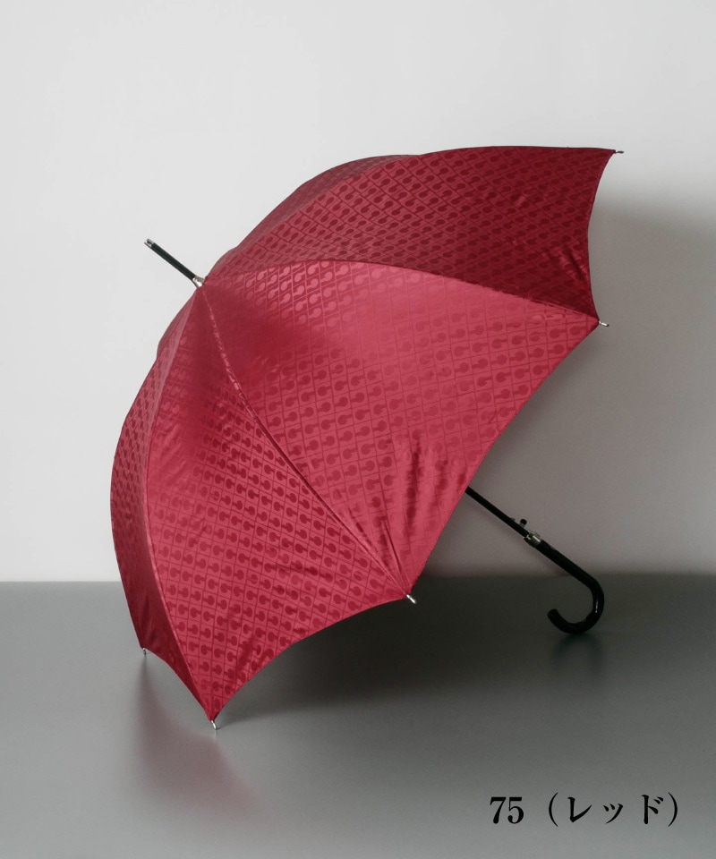 GHERARDINI（ゲラルディーニ）】 ロゴ柄 ジャンプ式 耐風雨傘（長傘