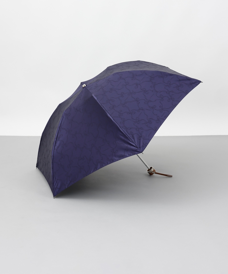 NINA RICCI（ニナリッチ）】リボン柄ジャカード雨傘（折りたたみ傘