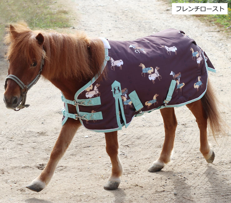 H-MAX ポニー用レインブランケット-ホースプリント | 馬着