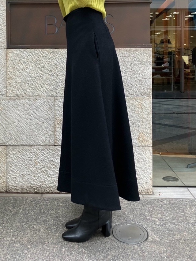 BEATINGHEART ウール フレア スカート セットアップ対応可能 CAMEL