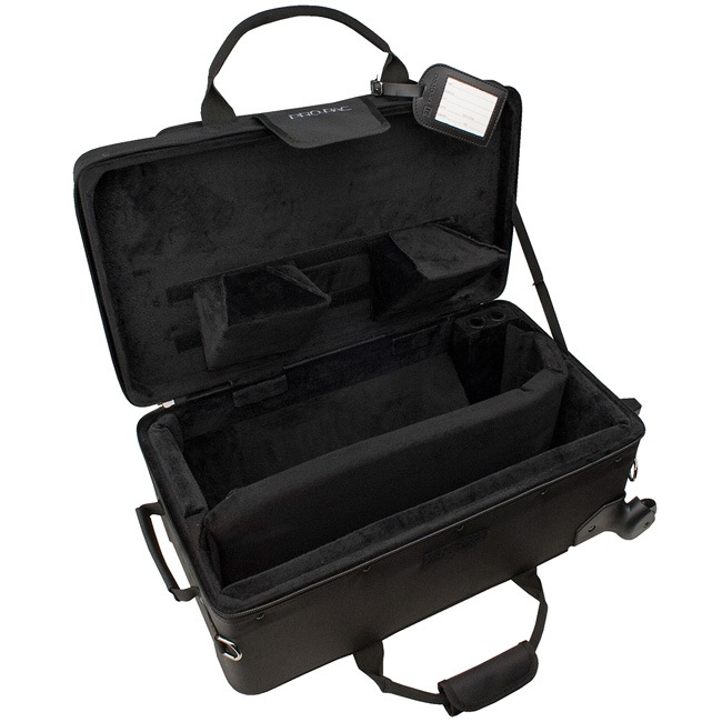 プロテック トランペット＆フリューゲルホルンダブルケース(キャスター