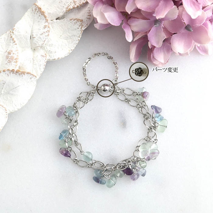 紫陽花のしずくブレスレット 【作家：歌純（インピラパルレ