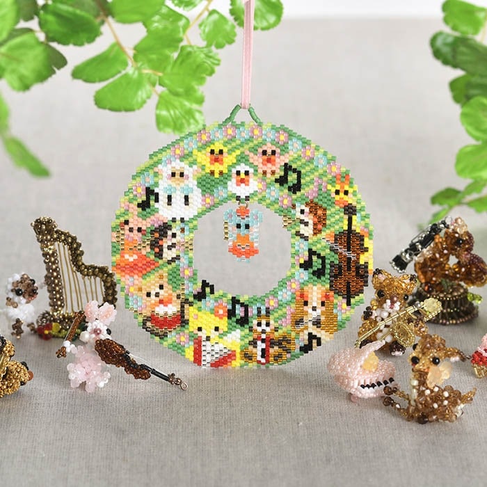 ステッチリース～動物たちの音楽会～ 【ビーズマニア】 | アイテムで