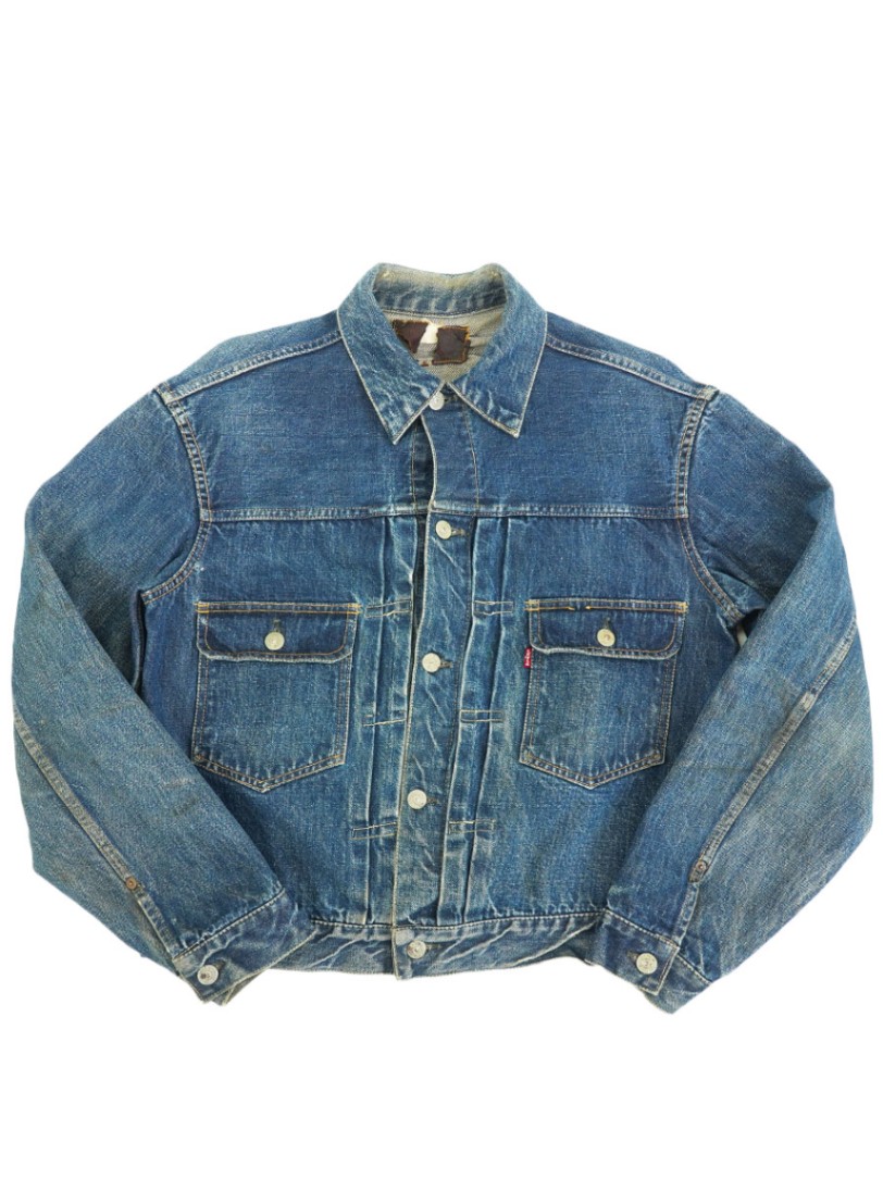 50's Levi's 507XX デニムジャケット ハギ！ 実寸(42位) レザーパッチ