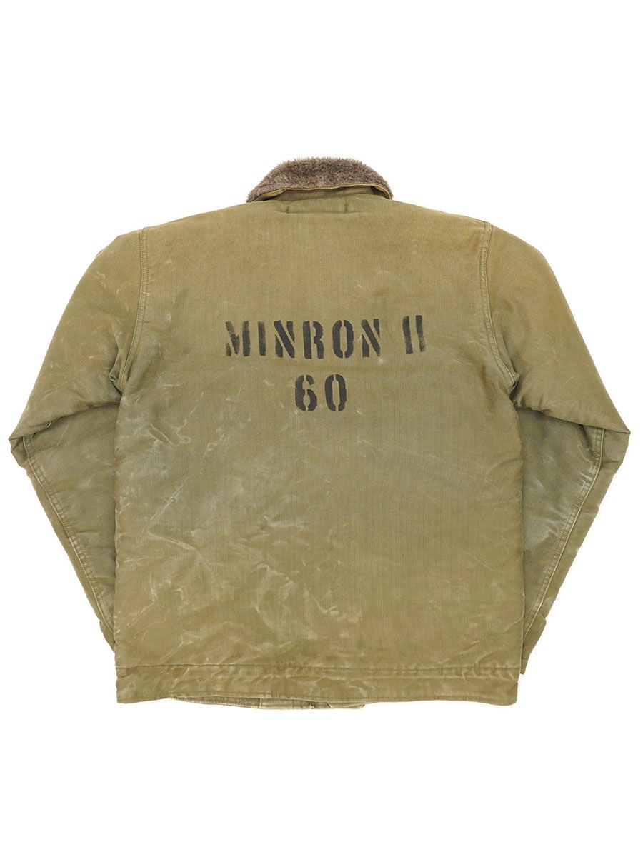 40's U.S.NAVY N-1 デッキジャケット 実寸(38位) 背面ステンシル