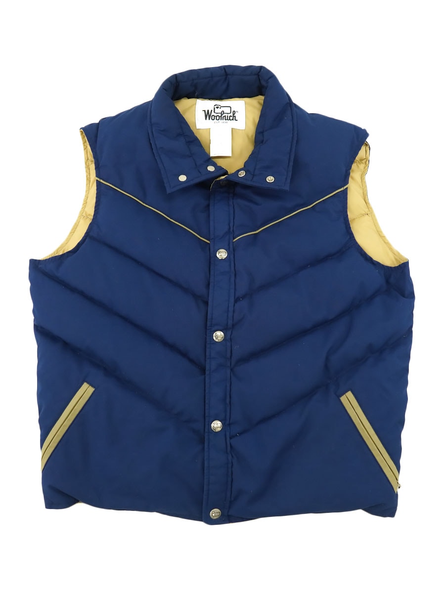 80's～ Woolrich 2ポケ 裾リブロゴ ダウンベスト 表記(M) | すべての