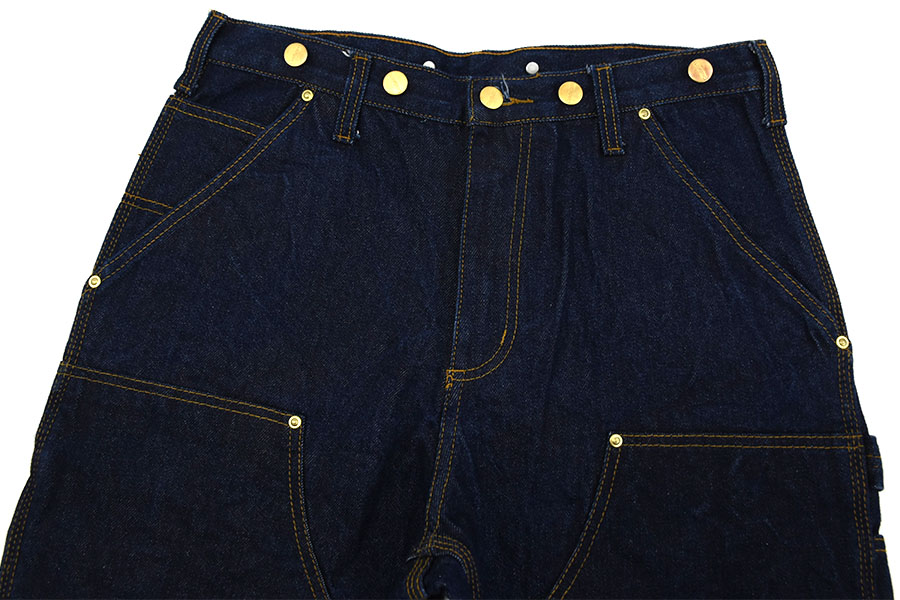 USA製 カーハート サスペンダーボタン付き ダブルニー デニム