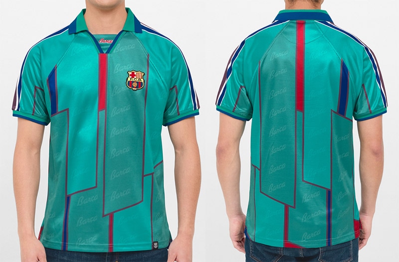 FCバルセロナ 1995-97 アウェイ復刻レトロシャツ