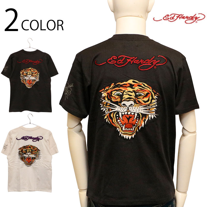 ED HARDY エドハーディー タイガー タトゥー 天竺 半袖 Tシャツ