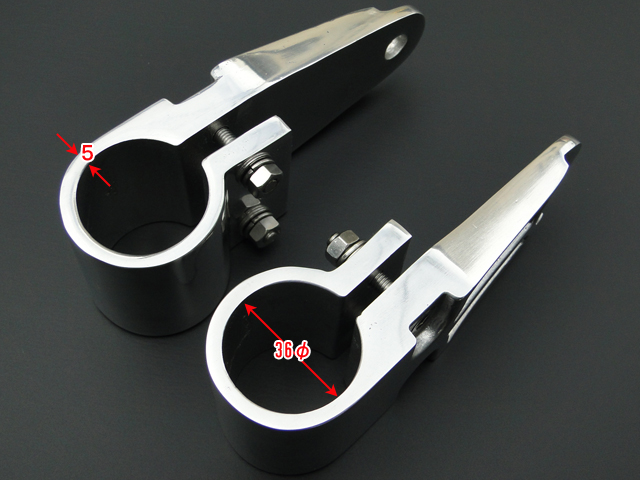 Z400FX 砂型ヘッドライトステイ左右セット (36Φ) バフ掛け | KAWASAKI