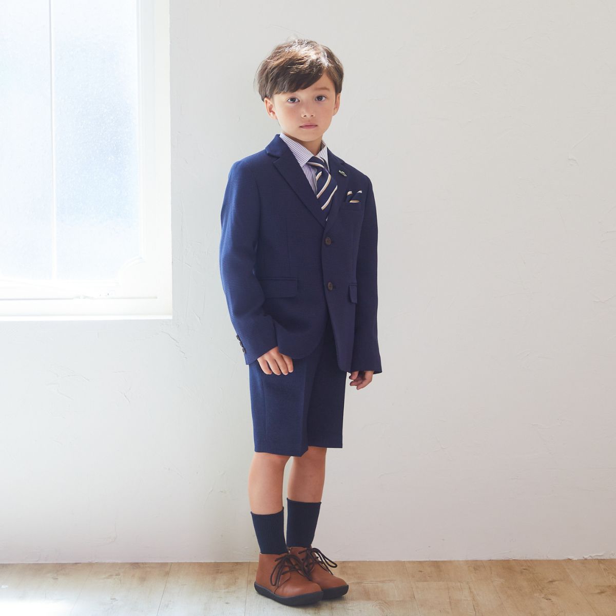 ネイビーチェックスーツ 130cm （8301-5402） | フォーマル子ども服の