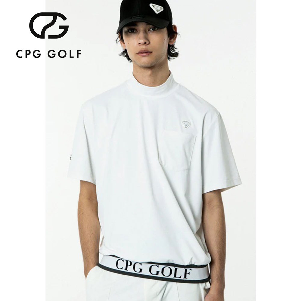 裾JQテープ付きモックネックSS WHITE【CPG GOLF】 | メンズ | Condor19