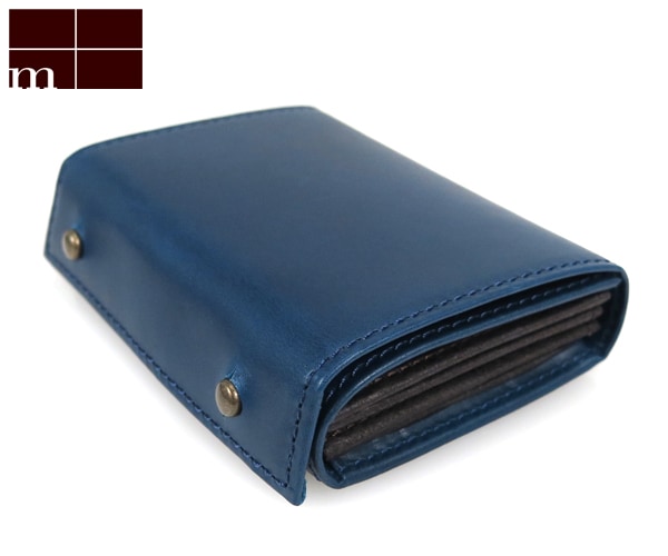 エムピウ m+ ミッレフォッリエ 2P25 ミニ財布 （カラー：ブルー×チョコ