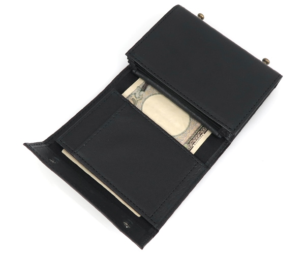 エムピウ m+ ミッレフォッリエ 2P25 ミニ財布 （カラー：ブラック