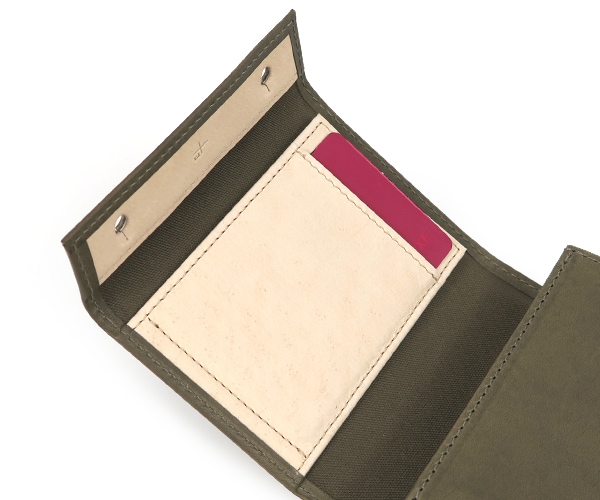 エムピウ m+ ミッレフォッリエ 2P30 ミニ財布 （カラー：グリージョ