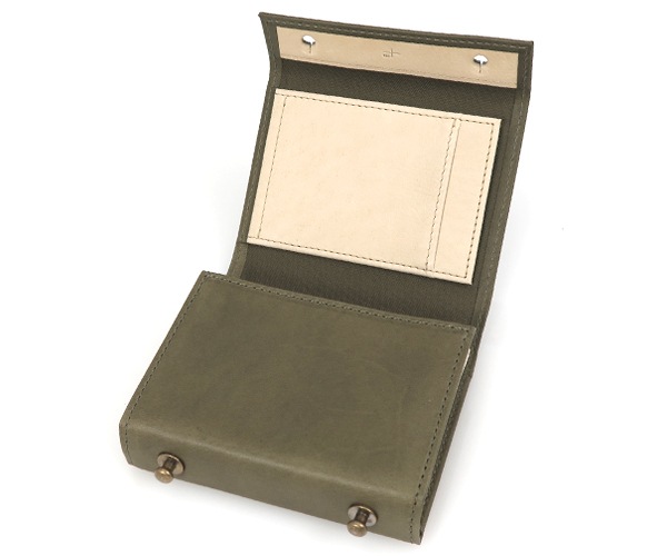 エムピウ m+ ミッレフォッリエ 2P30 ミニ財布 （カラー：グリージョ