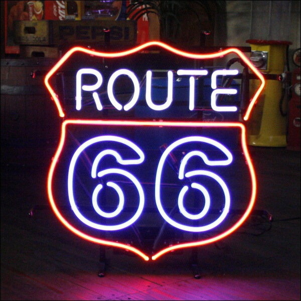 ネオンサイン ROUTE 66 （ルート66 ） ネオン管 照明 店舗装飾