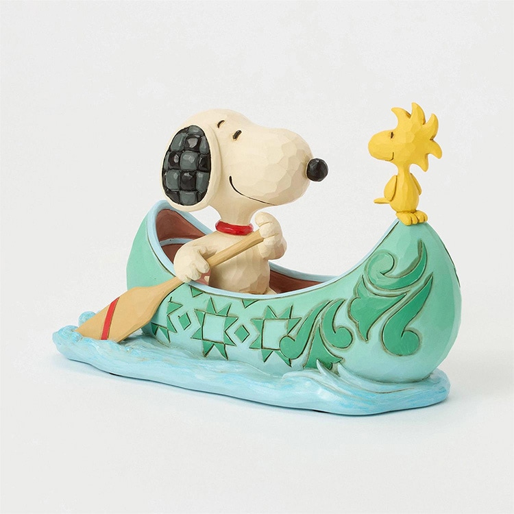 置物 フィギュア SNOOPY スヌーピー＆ウッドストック イン カヌー 高さ