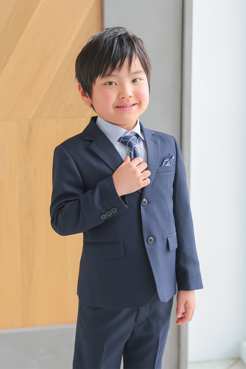 Boys ストライプフォーマルスーツ ネイビー 120cm(シャツ/ジャケット