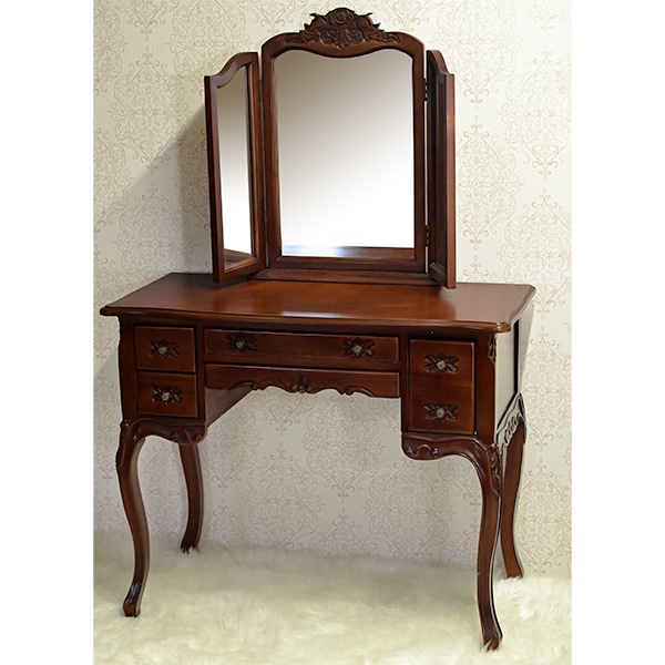 長い瓶もらくらく収納 marrone 三面鏡 ドレッサーデスク dr900