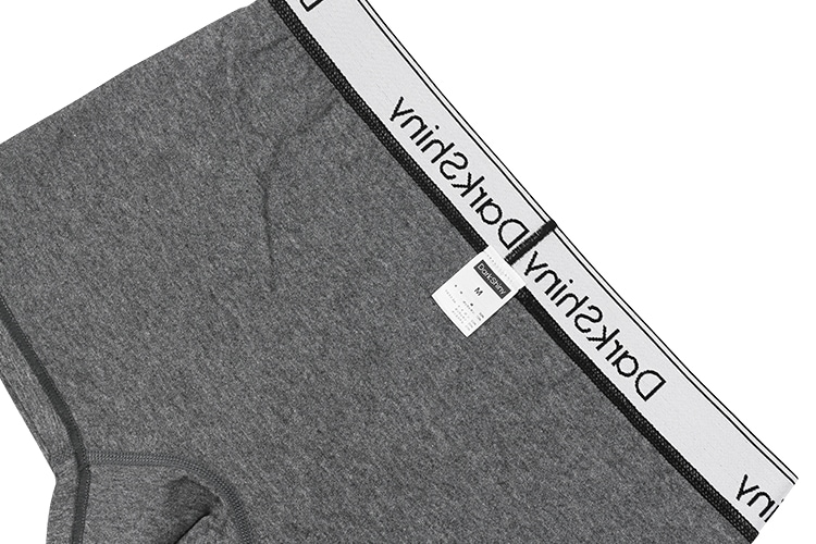 メンズ コットンクラシック ボクサーパンツ - Heather Dark Gray 杢