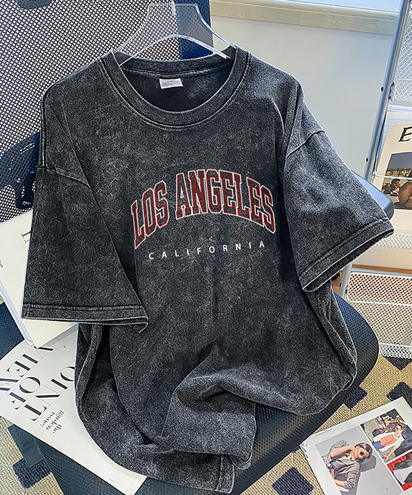 DEVICE select ロゴ プリント ピグメント 古着風 ビッグシルエット