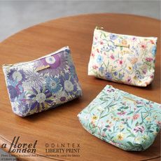 スリーファスナーポーチ02 リバティプリント/DDintex