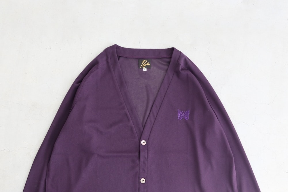 Needles Vネットカーディガン パープル カーディガン M Needles V