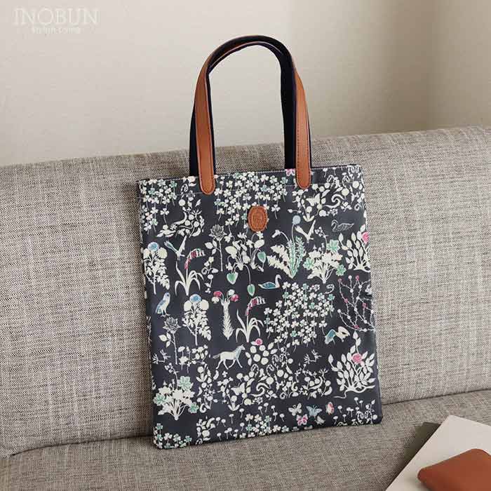 Coupole リバティ ブックバッグトート Yoshie/DE ネイビー マチなし A4