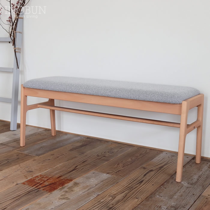 カリモク60 ベンチ ミストグレー ピュアビーチ 【店舗取扱有】