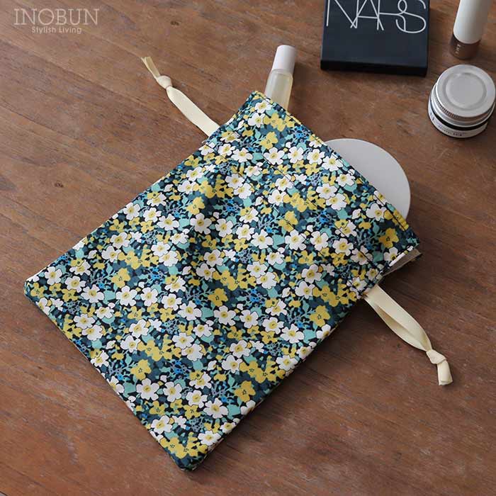 リバティ 巾着 ポーチ S Katie's ケイティズ マスタード イノブン