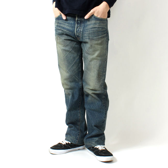 EIGHT-G(エイトジー) リアルダメージ加工 15オンスデニム ルーズ