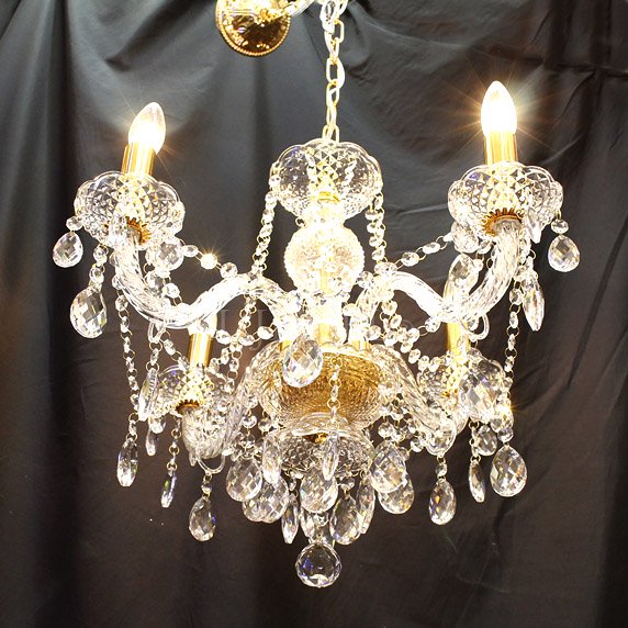 在庫有！】【LA LUCE】直付けタイプ クリスタルシャンデリア 4灯