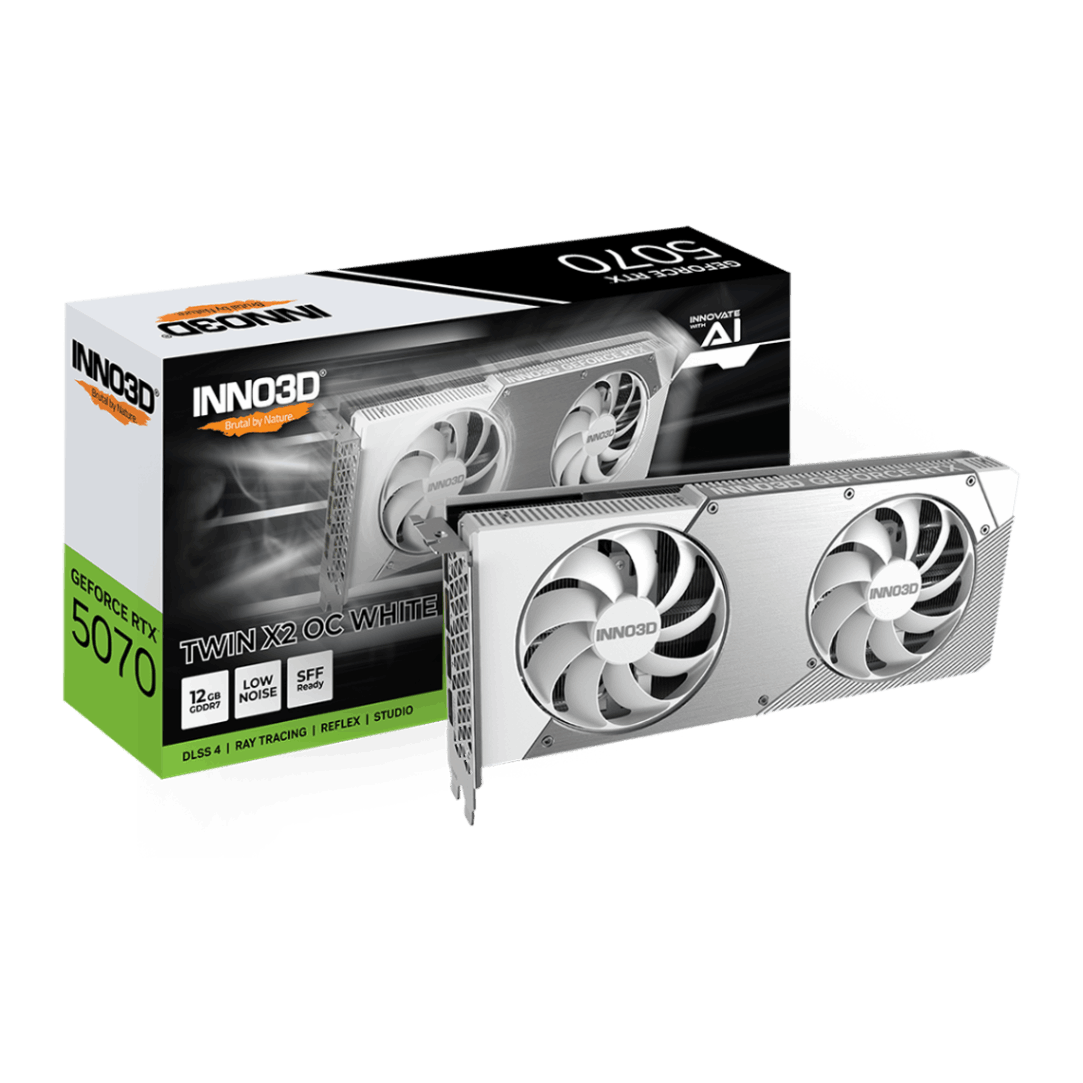 INNO3D GeForce RTX 5070 TWIN X2 OC WHITE N50702-12D7X-195064W