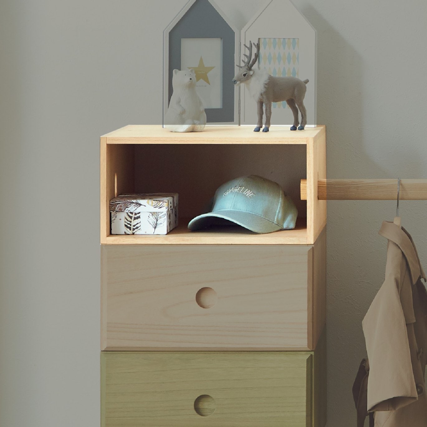 収納 オープンラック 桐 無垢材 子供部屋収納 MY 40 桐チェスト