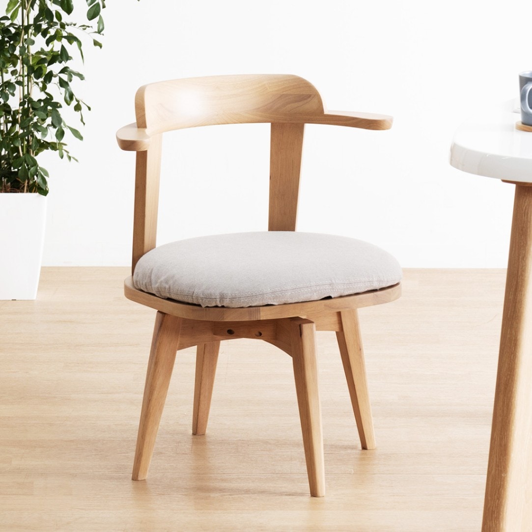 座面高42］ 回転 ダイニングチェア ｜360度回転 洗えるカバー 【公式