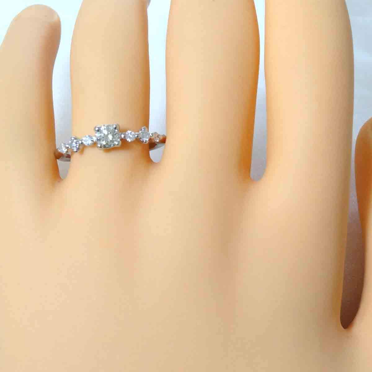 PT900 天然ダイヤモンド計0.609ct リング 12号 【公式通販】