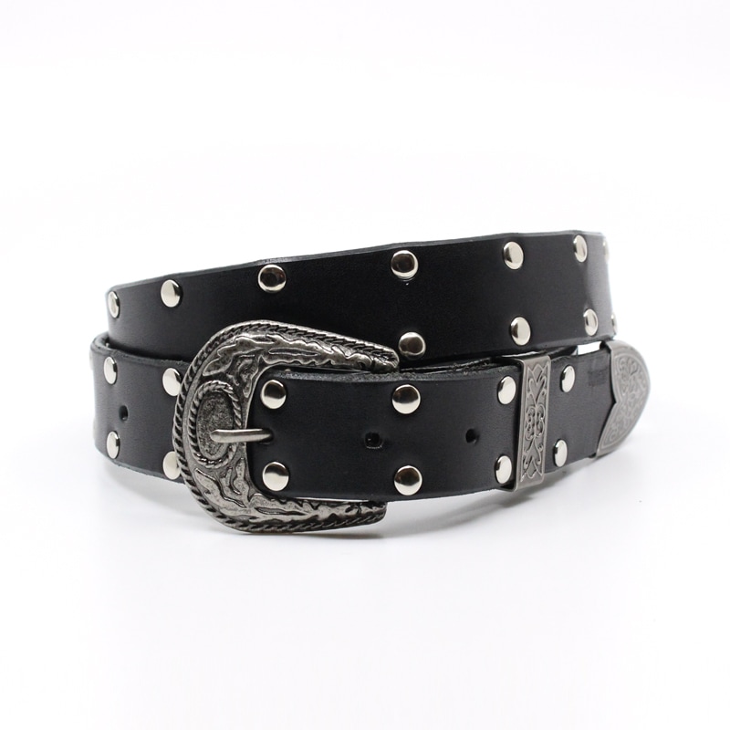 ウエスタンバックル リベット ベルト｜『666』パンクロック