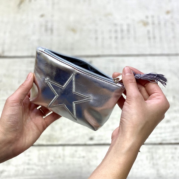 星刺繍ポーチミニ ゴールド | ポーチ | FATIMA MOROCCO