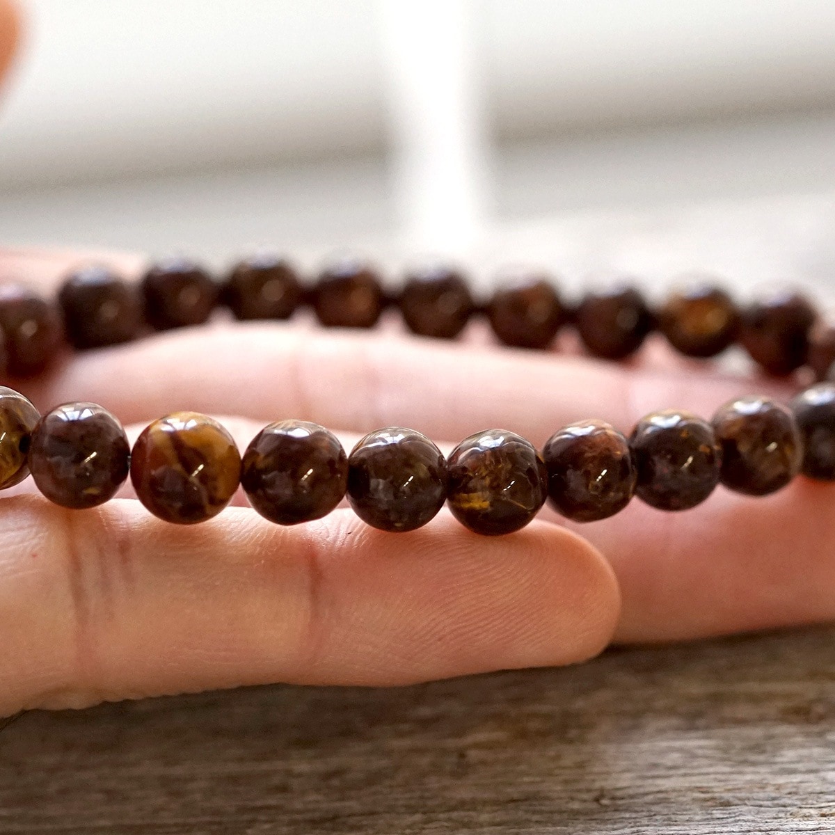 レッドピーターサイト ブレスレット 8mm玉 No.13 最高級5A ｜最高級