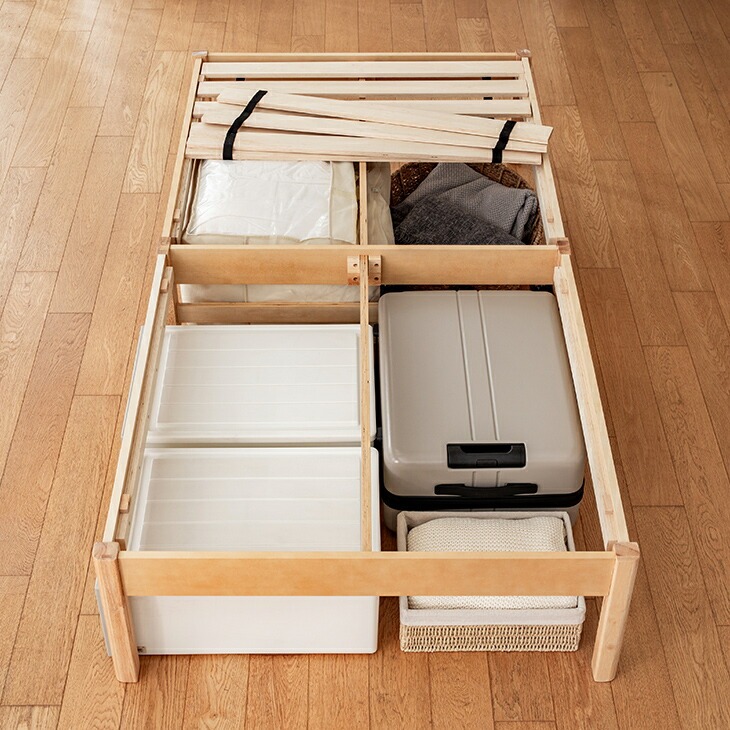 頑丈すのこ構造！天然木調ライフスタイルペット シングル（フレーム