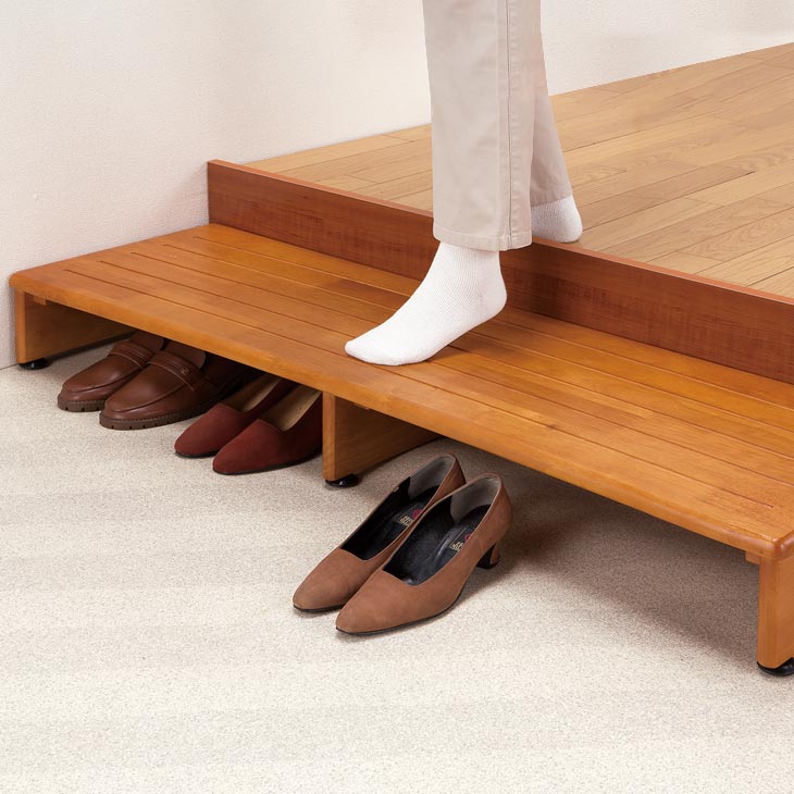 匠木工 木製収納付き玄関台 90cm幅｜ファミリー・ライフ公式通販