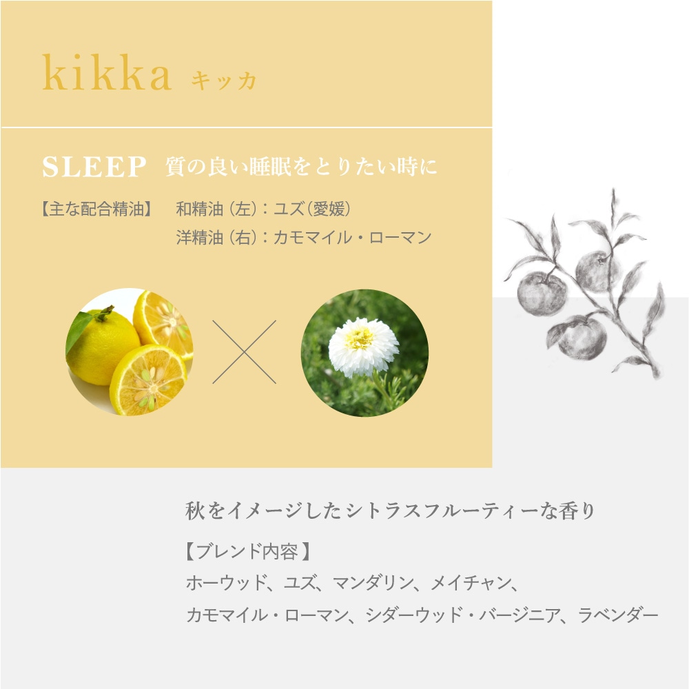 hana to mi】エッセンシャルオイル kikka｜エッセンシャルオイル【通販