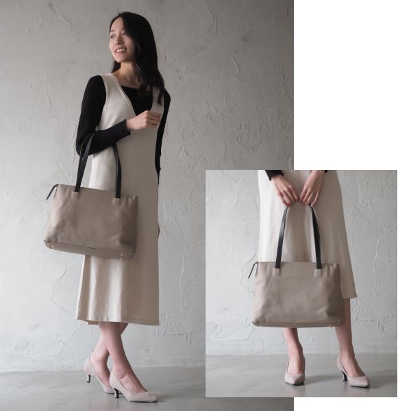 本革×有田焼 A4トートバッグ - Sarah μ（サラミュー） - トートバッグ