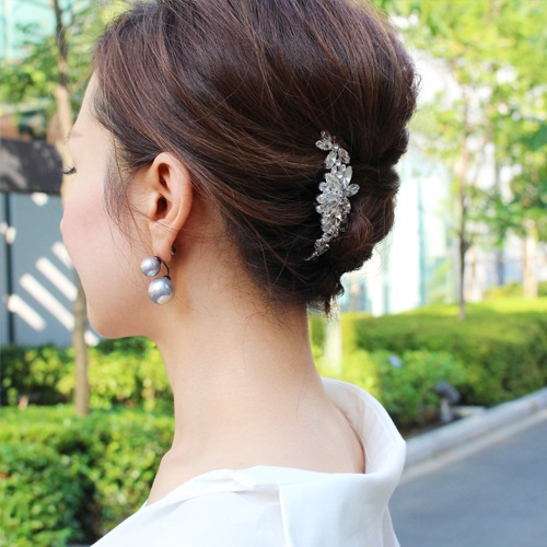 クリスタル バレッタ (クリスタル/シルバー) | フランスラックス